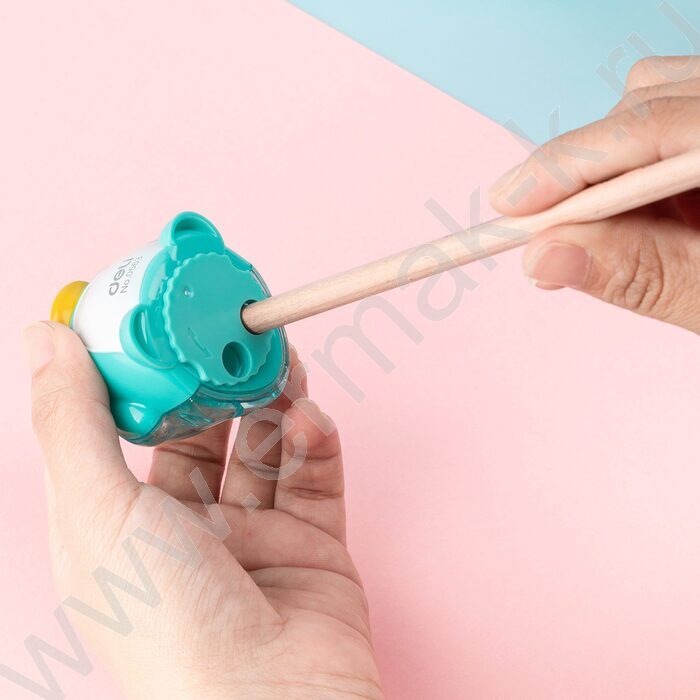 Точилка 2отв. пластик Пингвин ассорти | Фото 3