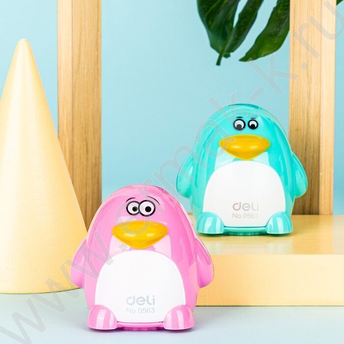 Точилка 2отв. пластик Пингвин ассорти | Фото 7