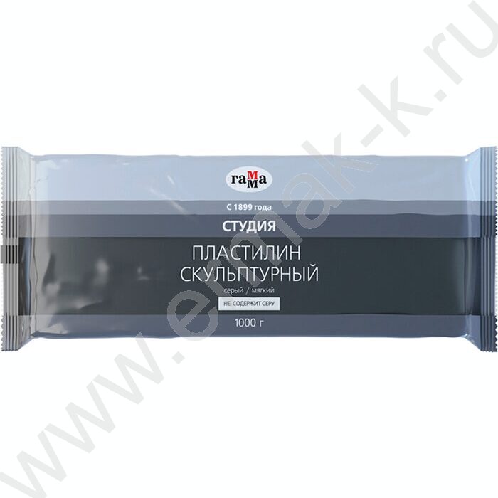 Пластилин скульптурный 1000г серый М | Фото 1