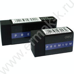 Ластик черный прямоугольный Premium /60*24*12мм, индивид. карт.упаковка | Фото 1