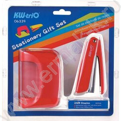 Набор 3в1: степлер Twist 24/6, скобы 24/6, дырокол Twist 20 листов /металл, ассорти | Фото 1