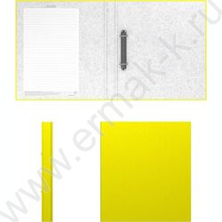 Папка 2 кольца 35мм Neon ламинир желтый | Фото 2