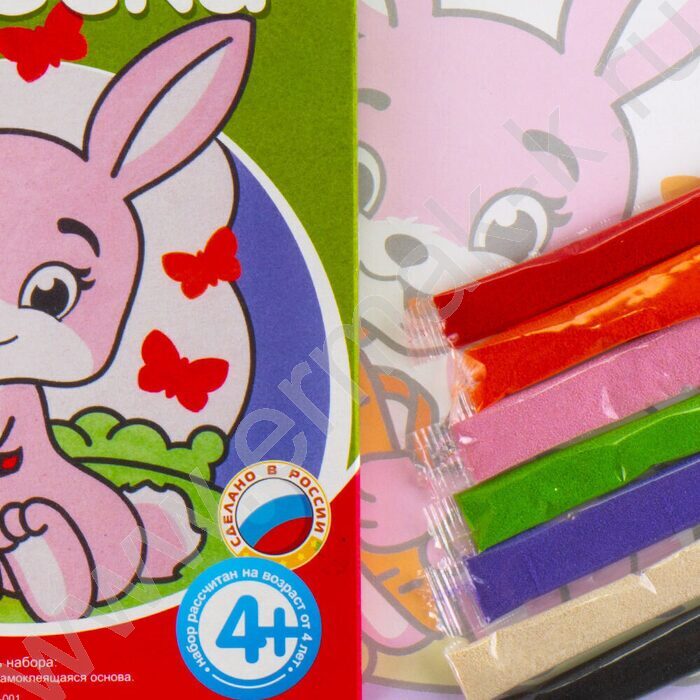 Набор д/творчества Фреска. Картина из песка "Зайка" | Фото 3