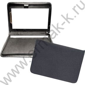 Папка ткань черный /зажим/ручка трансформер/