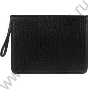Папка иск.кожа черный крокодил /с ручкой петлей/