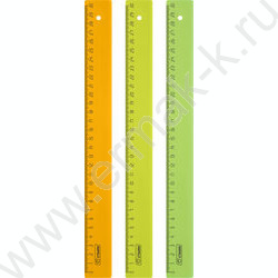 Линейка пл 30см неон прозр. / ассорти | Фото 2