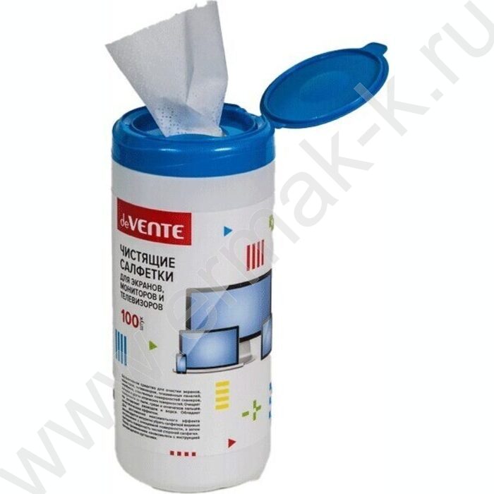 Чистящие салфетки д/экранов /100шт в тубе влажные | Фото 2