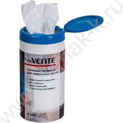 Чистящие салфетки д/маркерных досок /100шт в тубе, бесспиртовые | Фото 2