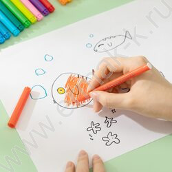 Фломастеры  12цв ColoRun вентилируемый колпачок, коробка европодвес | Фото 7