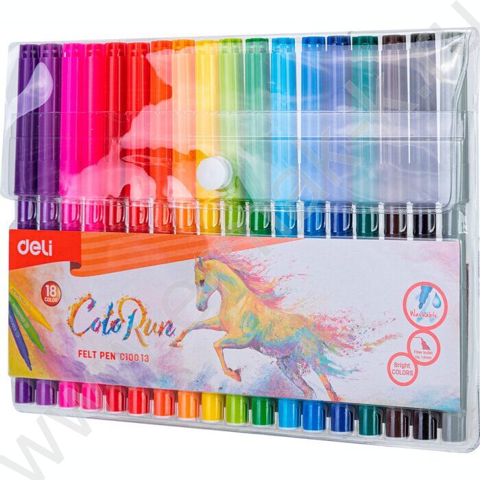 Фломастеры  18цв ColoRun вентилируемый колпачок, европодвес | Фото 1