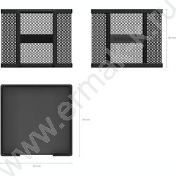 Стакан д/бумажного блока сетчатый (металл) прямоуг, черный | Фото 2