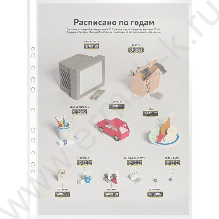 Файлы (мультифора) А3  30мкм Премиум глянцевые верт. | Фото 6