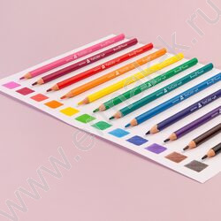 Карандаши пластиковые 12цв Funcolor 4вида карт.туба | Фото 9