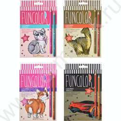 Карандаши пластиковые 36цв Funcolor 4вида | Фото 1