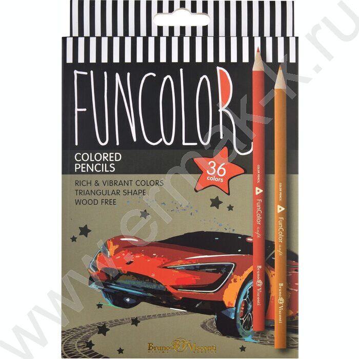 Карандаши пластиковые 36цв Funcolor 4вида | Фото 5