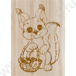 Набор д/творчества Выжигание.Доски для выжигания 2 шт "Белочка и мышка" | Фото 4
