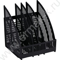 Лоток вертикальный разборный Line /чёрный/ 4отд. | Фото 1