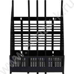 Лоток вертикальный разборный Line /чёрный/ 4отд. | Фото 3