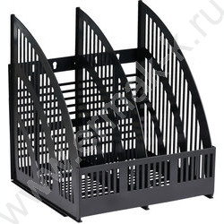 Лоток вертикальный разборный Line /чёрный/ 2отд. | Фото 1