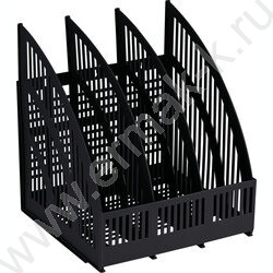 Лоток вертикальный разборный Line /чёрный/ 3отд. | Фото 1