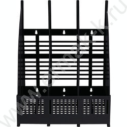 Лоток вертикальный разборный Line /чёрный/ 3отд. | Фото 2