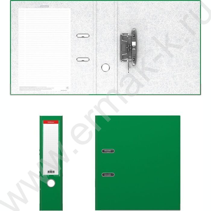 Файл 70мм Бизнес разборный зелёный с карманом | Фото 2