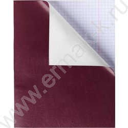 Тетрадь  96л клетка "Бум/винил" бордо (блок эконом) | Фото 1