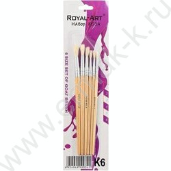 Кисть набор  6шт /коза №1,№2,№3,№4,№5,№6/ европодвес | Фото 1