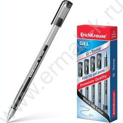 Ручка гелевая черная 0,5мм  G-Tone Stick Original | Фото 2