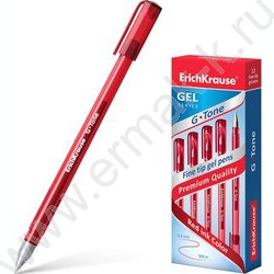 Ручка гелевая красная 0,5мм  G-Tone Stick Original | Фото 2