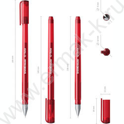 Ручка гелевая красная 0,5мм  G-Tone Stick Original | Фото 4