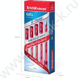 Ручка гелевая красная 0,5мм  G-Tone Stick Original | Фото 5