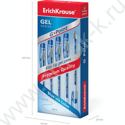 Ручка гелевая синяя 0,38мм  G-Point Stick Classic /игла/ | Фото 5