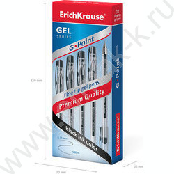 Ручка гелевая черная 0,38мм  G-Point Stick Classic /игла/ | Фото 5