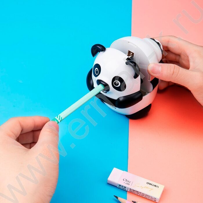 Точилка механическая 1 отверстие Панда  /черный | Фото 4