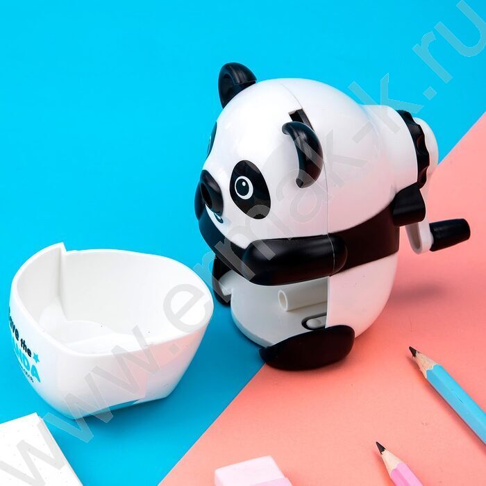 Точилка механическая 1 отверстие Панда  /черный | Фото 5