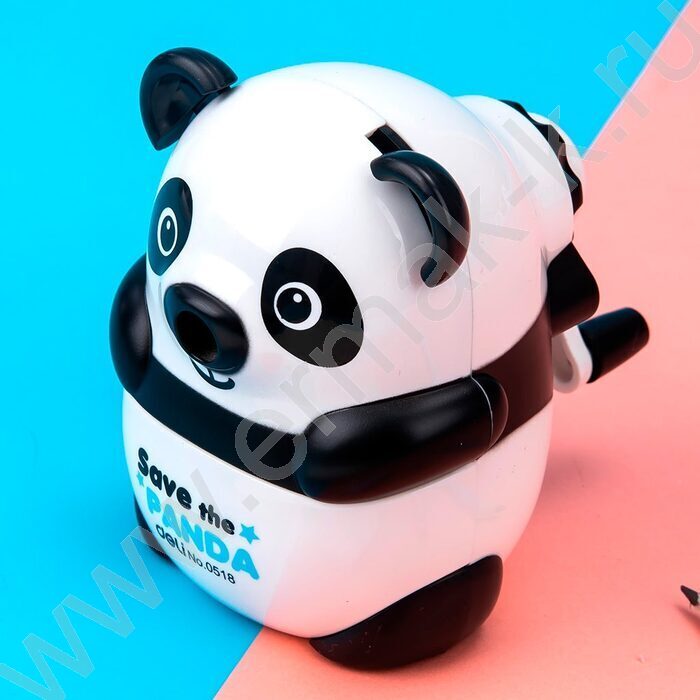 Точилка механическая 1 отверстие Панда  /черный | Фото 6