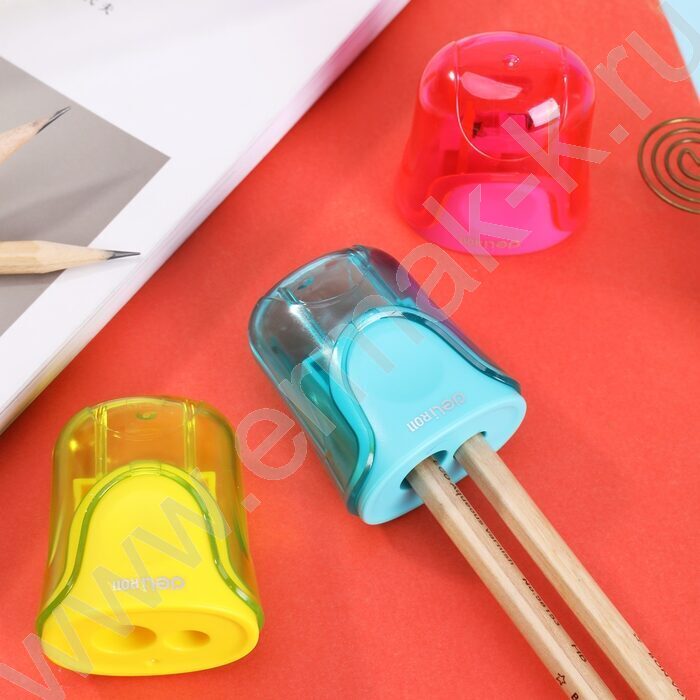 Точилка 2отв. пластик U-touch ассорти дисплей | Фото 4