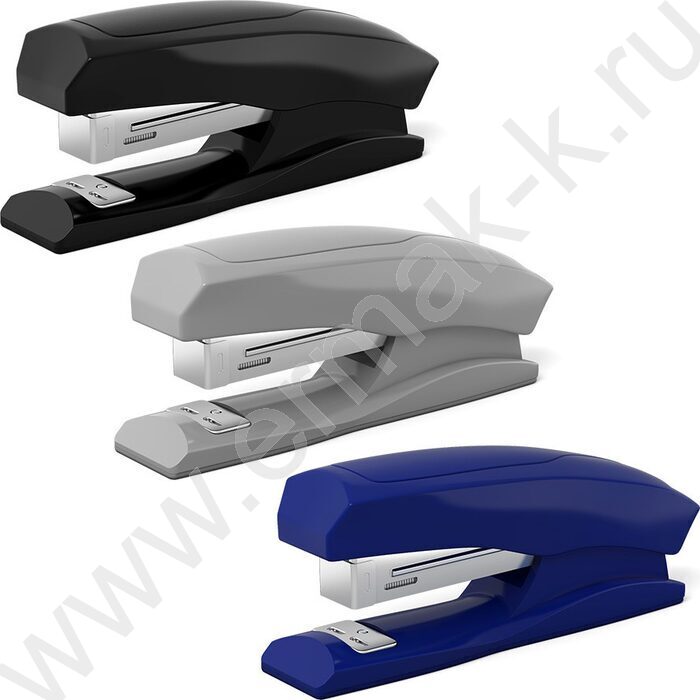 Степлер №10  15л пластик Elegance /встроен антистеплер/+скобы ассорти блистер,европодвес | Фото 1