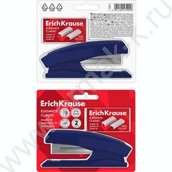 Степлер №10  15л пластик Elegance /встроен антистеплер/+скобы ассорти блистер,европодвес | Фото 2