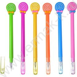 Ручка гелевая синяя 0,38мм  Spiral/игла,корпус пл.цветной ассорти | Фото 1