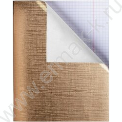 Тетрадь  96л клетка "Бум/винил" METALLIC золото | Фото 2