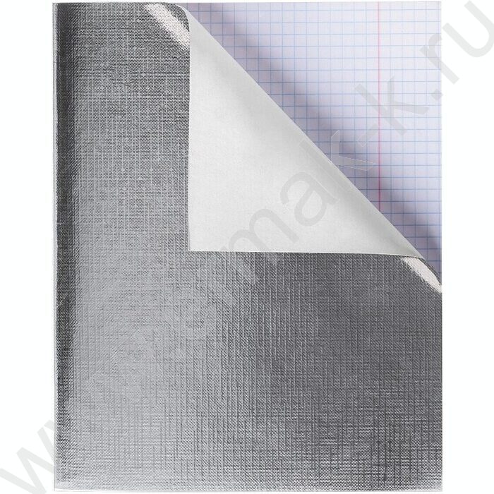 Тетрадь  48л клетка "Бум/винил" METALLIC серебро | Фото 2