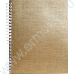 Тетрадь  48л клетка/спираль "Бум/винил" METALLIC золото | Фото 1