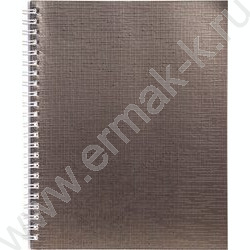 Тетрадь  48л клетка/спираль "Бум/винил" METALLIC коричневый | Фото 1