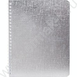 Тетрадь  48л клетка/спираль "Бум/винил" METALLIC серебро | Фото 1
