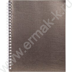 Тетрадь  96л клетка/спираль "Бум/винил" METALLIC коричневый | Фото 1