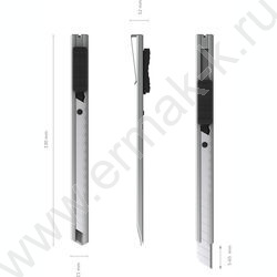 Нож канцелярский  9мм Ferro Light, Auto-lock метал /европодвес | Фото 4