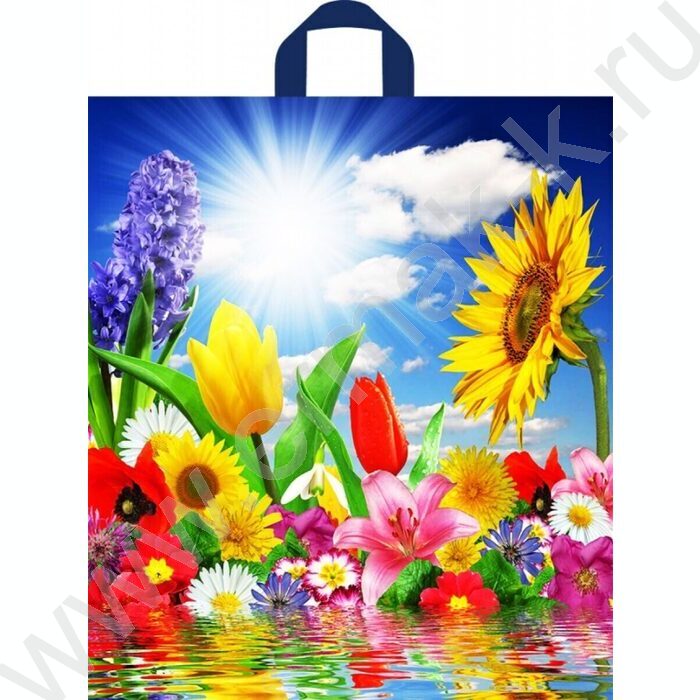 Пакет полиэтиленовый 42*38см Море цветов | Фото 1
