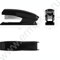 Степлер №10  20л пластик Elegance Classic /встроен антистеплер/ чёрный | Фото 3